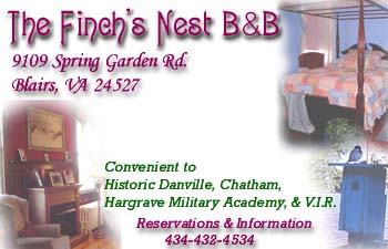 Finch's Nest Bed & Breakfast - Blairs, VA