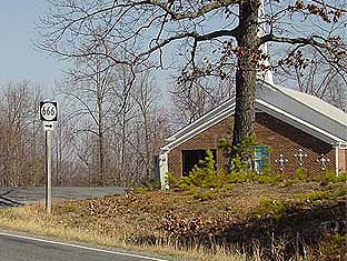 Church on the corner of Route 666