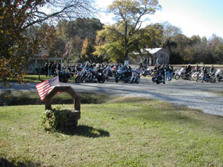 Assembled Riders and Motorcycles