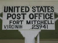 US Post Office Sign - Fort Mitchell, Virginia